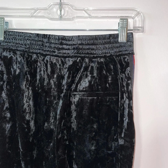 Zara Basic Black Striped Side High Rise Velvet Jogger Sweatpants Xsmall Women’s - Picture 7 of 10